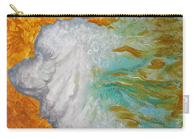Poodle Zip Pouch featuring the painting Dogs Get Zoomies by Lynn Raizel Lane
