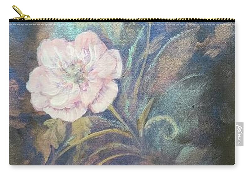 White Zip Pouch featuring the painting Poppies of peace by Melanie Stanton