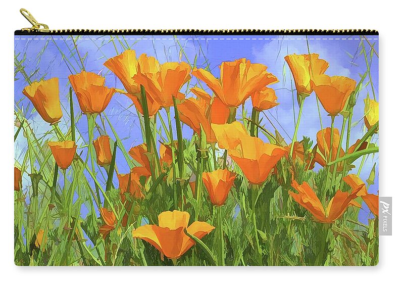 Poppy Art Carry-all Pouch featuring the digital art Poppy Art by Patrick Witz