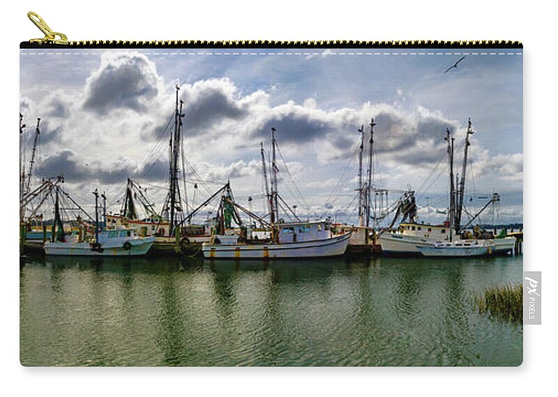Port Royal Fishing Zip Pouch featuring the photograph Port Royal Panorama by Norma Brandsberg