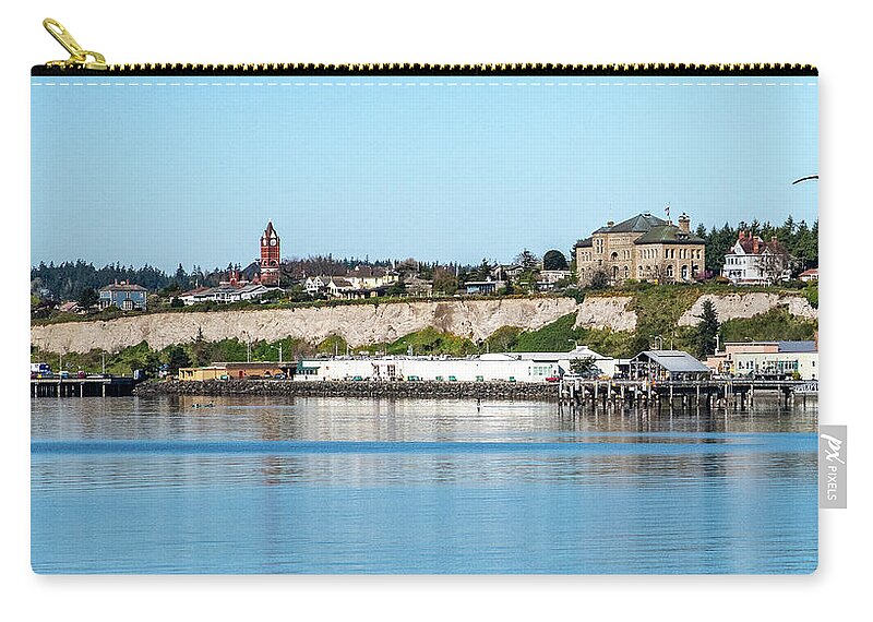 Port Townsend Bluff Zip Pouch featuring the photograph Port Townsend Bluff by Tom Cochran