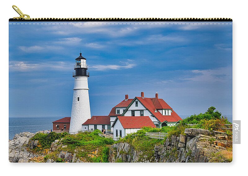  Zip Pouch featuring the photograph Portland Headlight by Jack Wilson