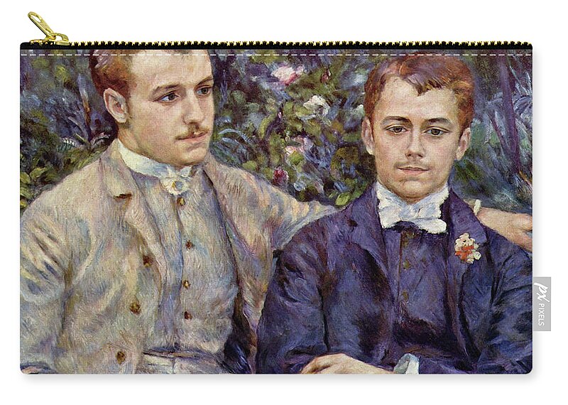Pierre Carry-all Pouch featuring the painting Portrait of Charles and Georges by Pierre Auguste Renoir