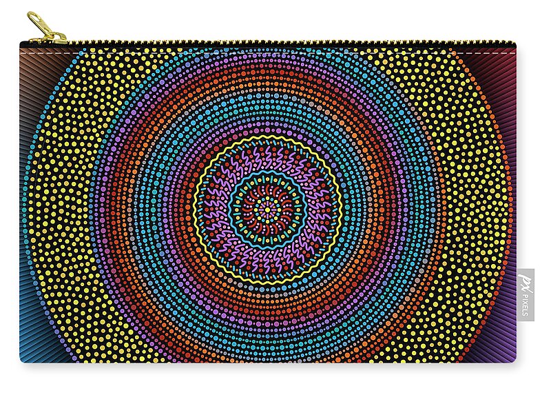 Positive Energy Zip Pouch featuring the digital art Positive Energy by Becky Titus