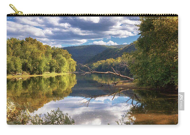 Potomac River Zip Pouch featuring the photograph Potomac River - Fifteen Mile Creek Campground by Susan Rissi Tregoning