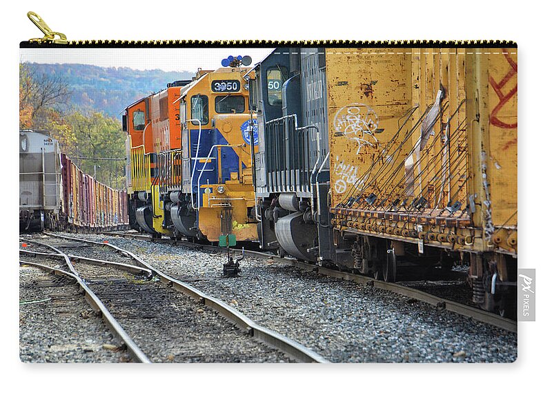 Power Zip Pouch featuring the photograph Power sits in Palmer by Mike Martin