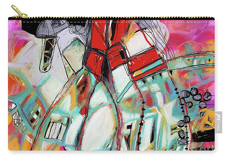Power Carry-all Pouch featuring the digital art Power to the City by Robin Valenzuela