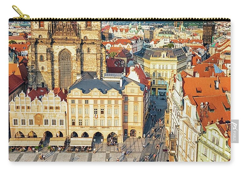 Architecture Zip Pouch featuring the photograph Prague City by Manjik Pictures