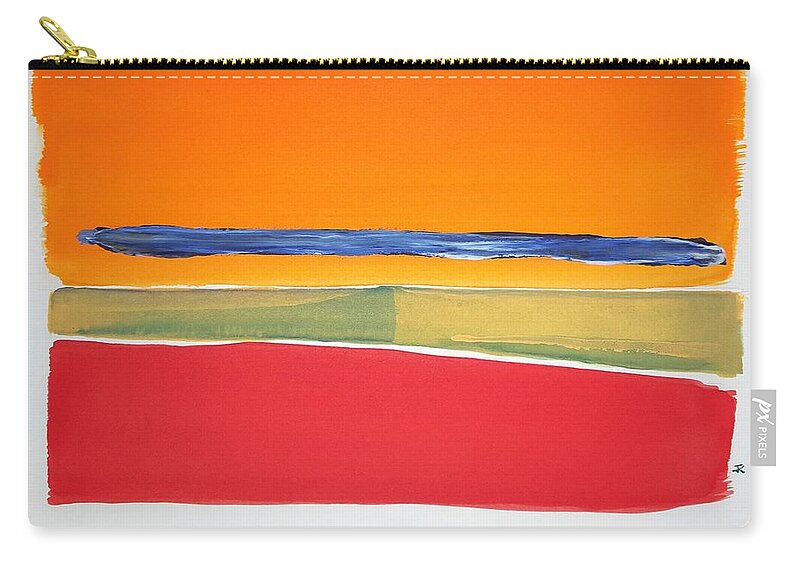 Watercolor Carry-all Pouch featuring the painting Prairie Fire by John Klobucher