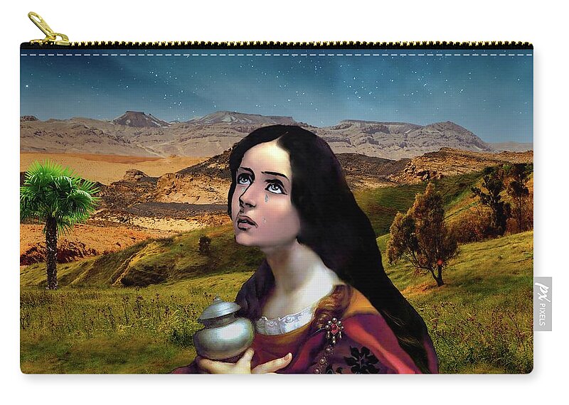 Mary Carry-all Pouch featuring the digital art Precious Gift by Norman Brule