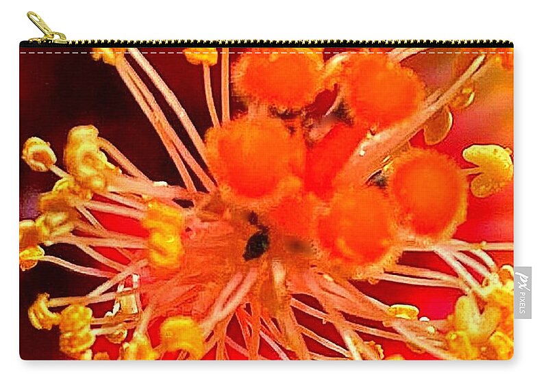 Stamens Zip Pouch featuring the photograph Precious Stamens by VIVA Anderson
