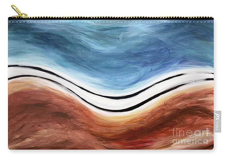 Abstract Carry-all Pouch featuring the painting Precipice by Pamela Schwartz