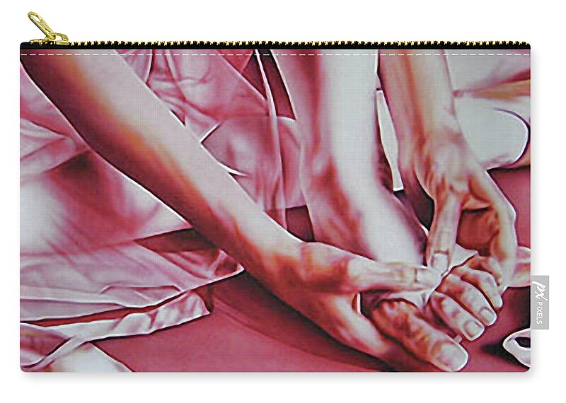 Ballet Zip Pouch featuring the painting Pressure Pointe by Thom MADro