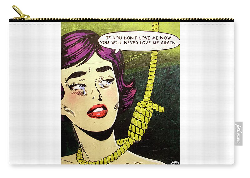 Pop Art Zip Pouch featuring the painting Pretty Noose by Bobby Zeik