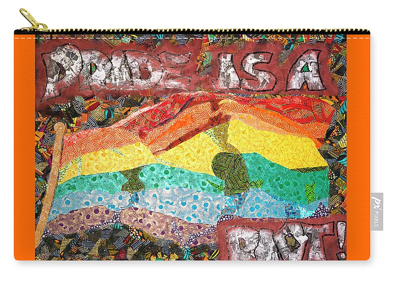Pride Is A Riot Zip Pouch featuring the tapestry - textile Pride Is A Riot by Apanaki Temitayo M