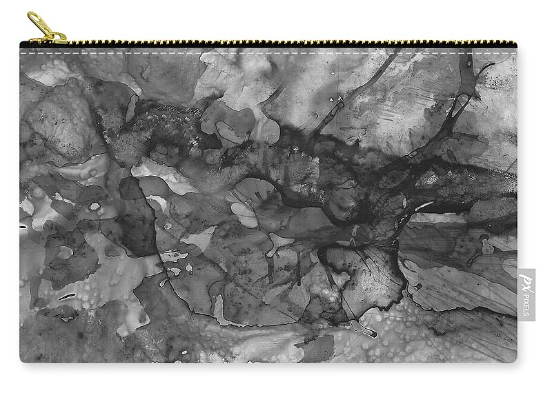 Expressive Zip Pouch featuring the painting Primordia #1 by Gail Marten