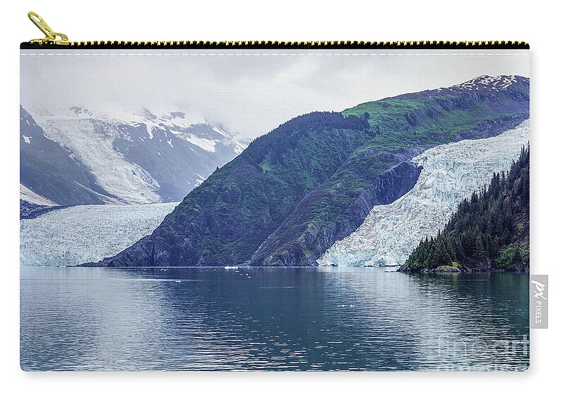 Alaska Zip Pouch featuring the photograph Prince William Sound Glaciers by Jennifer White