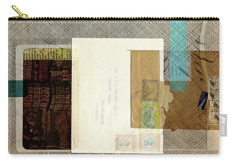 Mixed Media Zip Pouch featuring the mixed media Privacy Enclosed by Minor Details