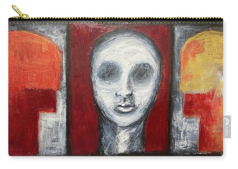 Head Carry-all Pouch featuring the painting Progression 2 by David Euler