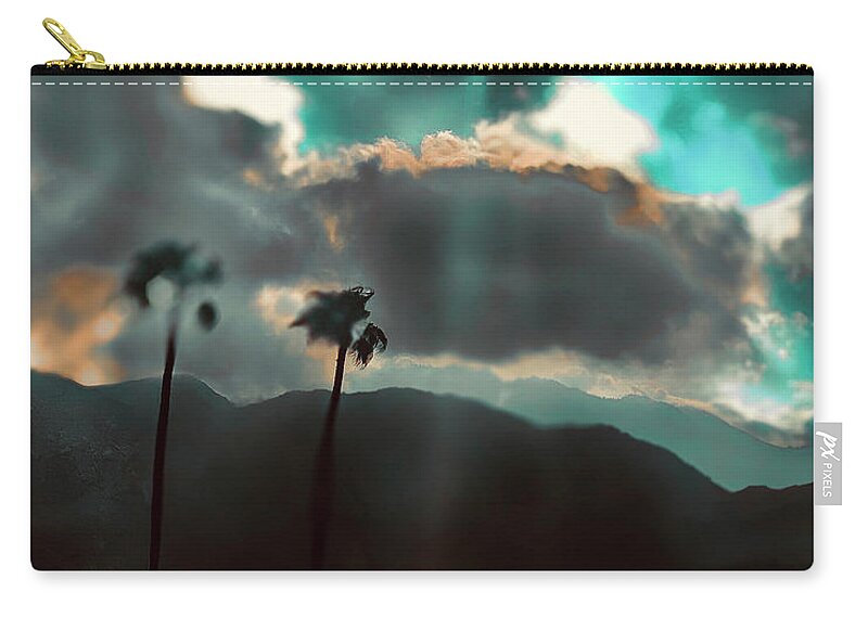 Buffy The Vampire Slayer Zip Pouch featuring the photograph Psalms Trees 46 1-3 by Nicholas Brendon