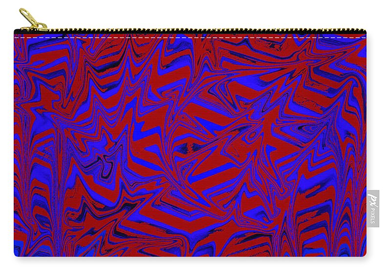 Digital Zip Pouch featuring the digital art Psychedelic Drip by Ronald Mills