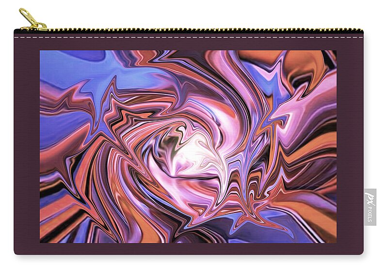Digital Zip Pouch featuring the digital art Psychedelic Flashback by Ronald Mills