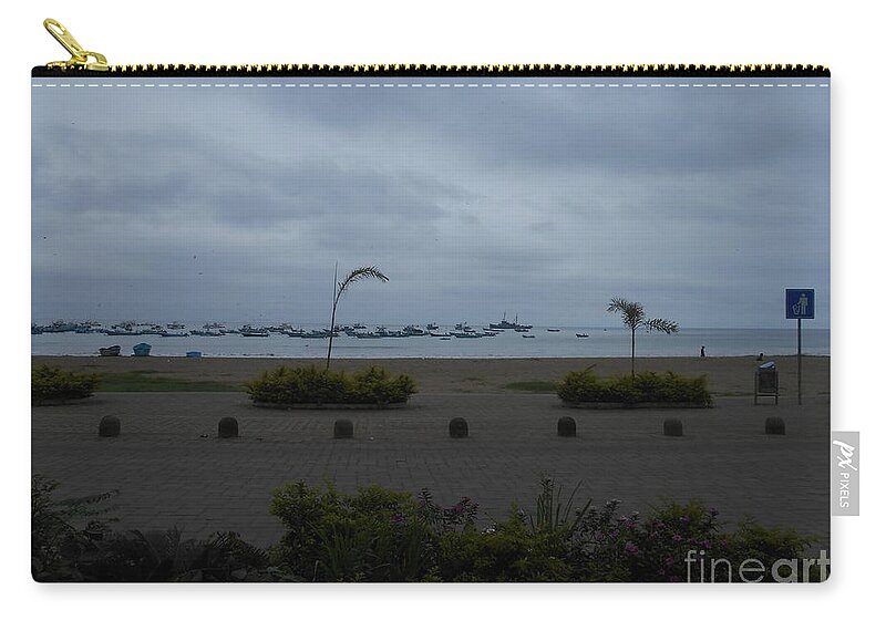 Puerto Lopez Carry-all Pouch featuring the photograph Puerto Lopez Playa by Nancy Graham