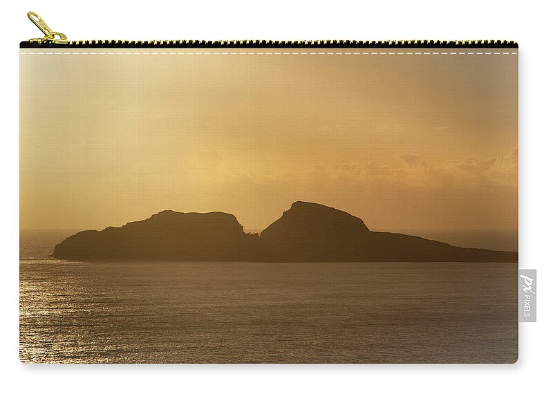 Puffin Zip Pouch featuring the photograph Puffin Island Sundown by Mark Callanan