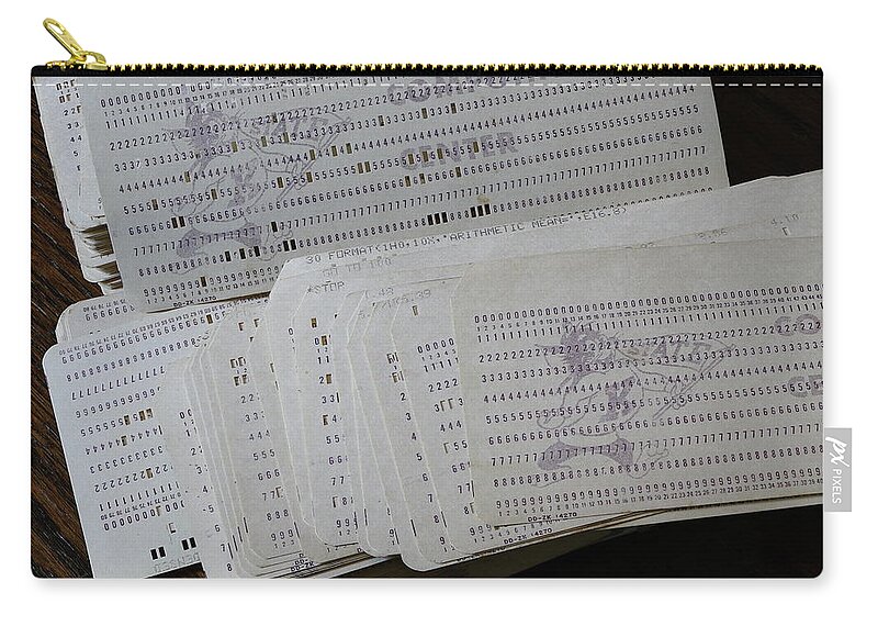 Punch Cards Zip Pouch featuring the photograph Punch Cards by John Moyer