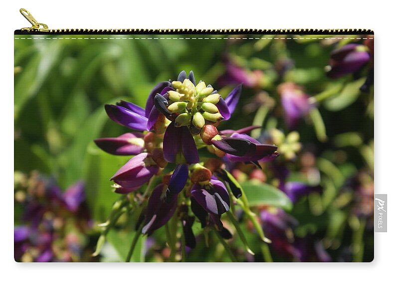 Flower Carry-all Pouch featuring the photograph Purple Buds by Heather E Harman