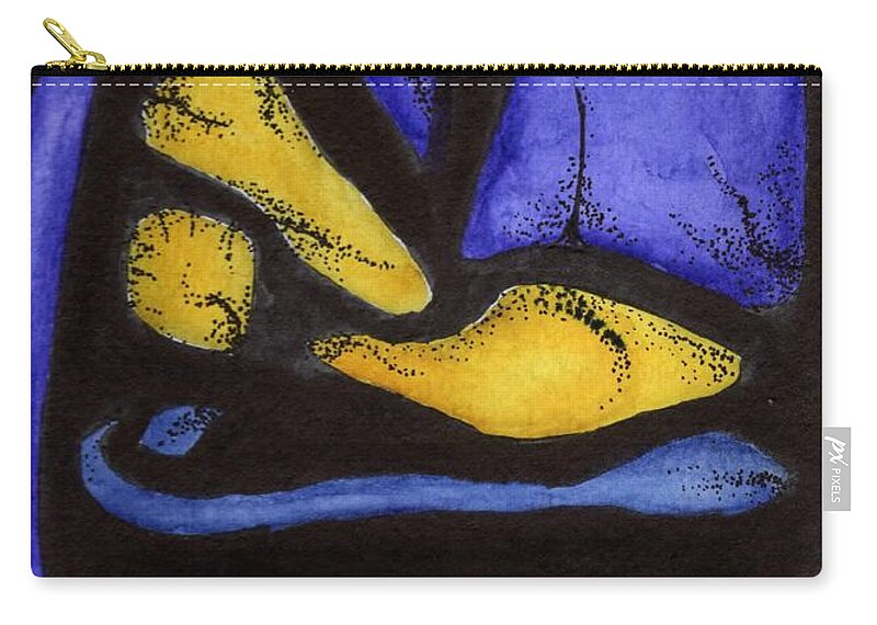 Purple Zip Pouch featuring the painting Purple Emperor by Misty Morehead