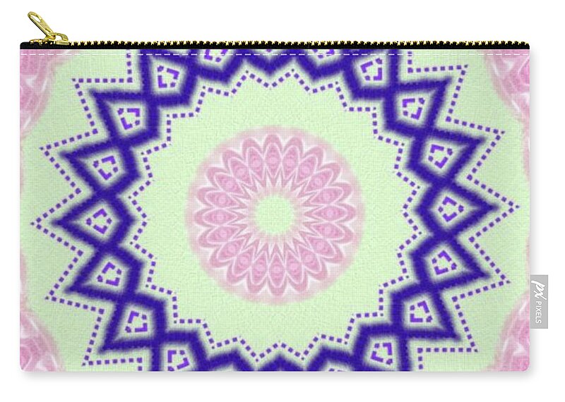 Pink Zip Pouch featuring the digital art Purple Rain by Designs By L