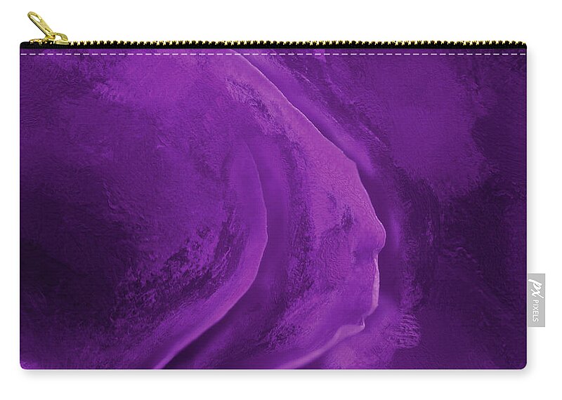 Flower Zip Pouch featuring the photograph Purple Rose Petal by George Robinson