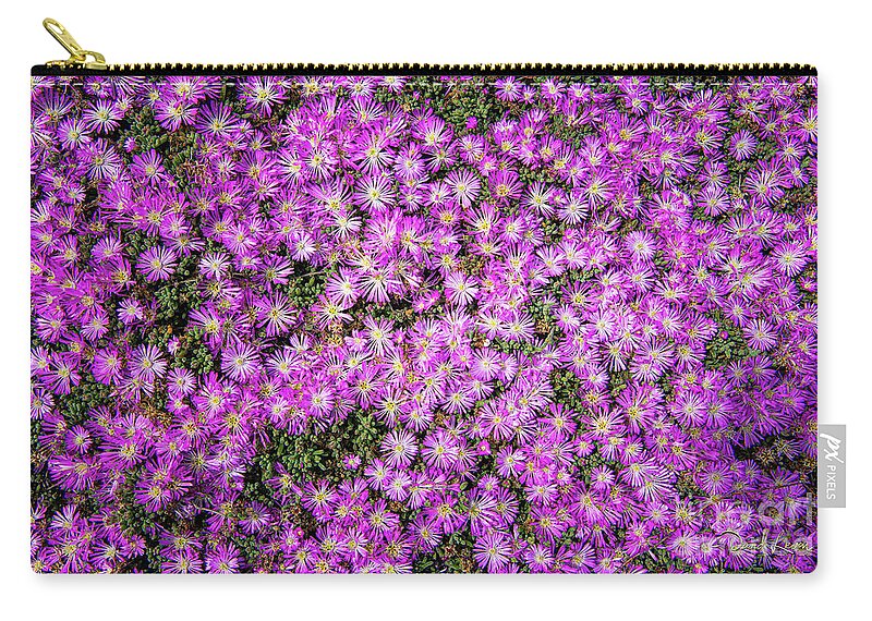 Ca Route 1 Carry-all Pouch featuring the photograph Purplish Pinkish Blooms by David Levin