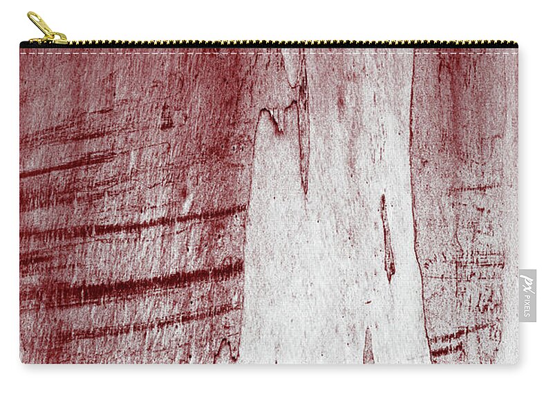 Tree Bark Zip Pouch featuring the photograph Quad Tone Red by Elaine Teague