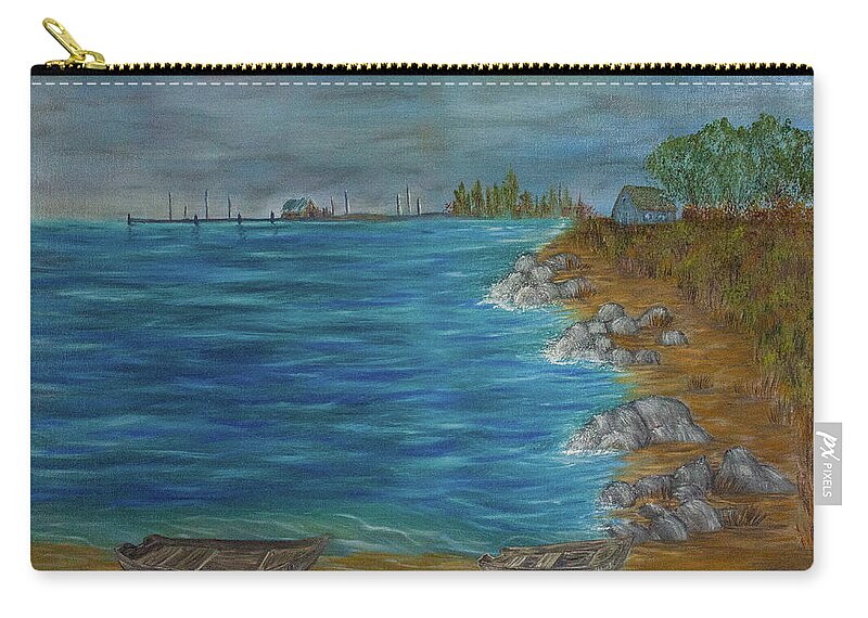 Quahog Carry-all Pouch featuring the painting Quahog Time by Randy Sylvia