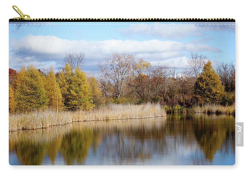 Autumn Zip Pouch featuring the photograph Quiet Autumn Morning by Rich S