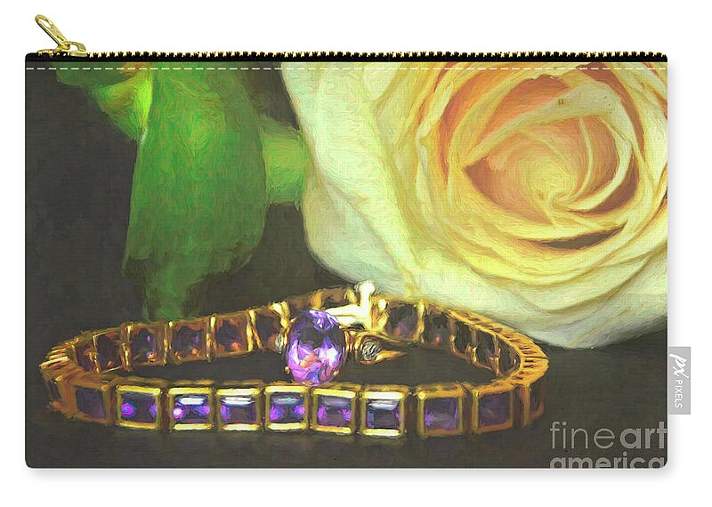 Amethyst Zip Pouch featuring the photograph Quiet Beauty by Diana Mary Sharpton