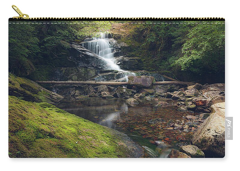 Waterfall Carry-all Pouch featuring the photograph Quiet Falls 2 by Michael Rauwolf