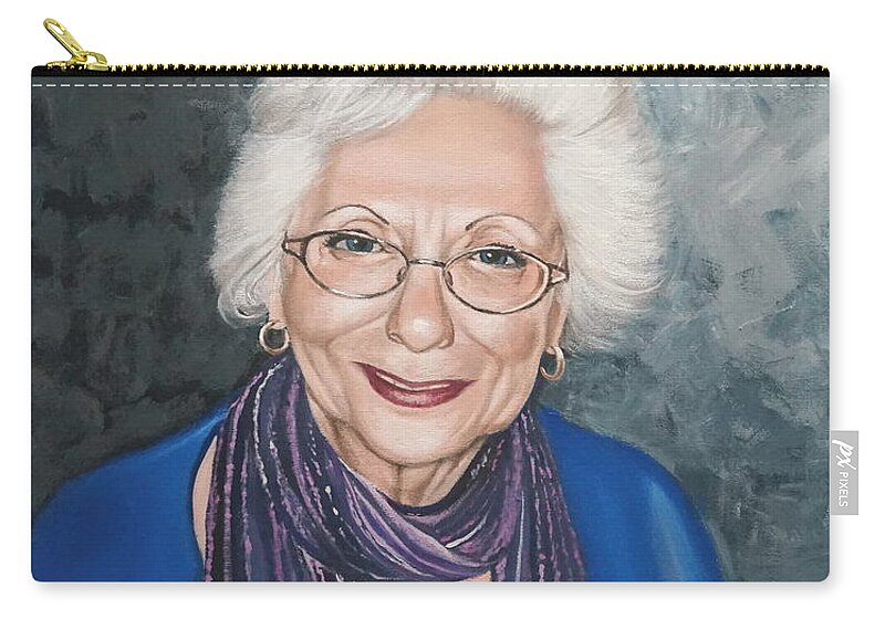Simon Carry-all Pouch featuring the painting Rozzi Simon by Christopher Shellhammer