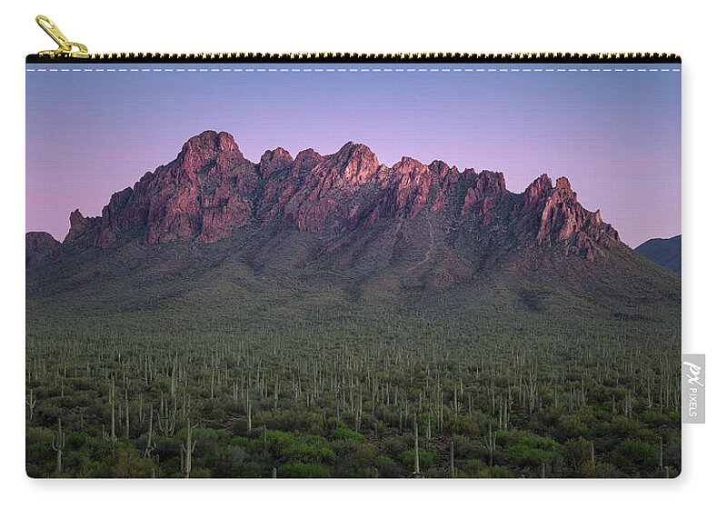 Arizona Zip Pouch featuring the photograph Ragged Blue by James Covello