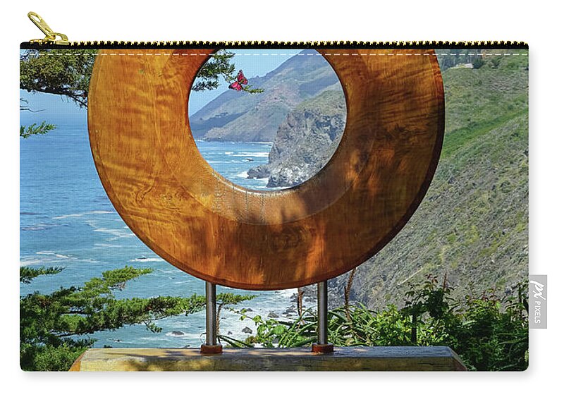 Ragged Point Zip Pouch featuring the photograph Portal to Big Sur #1 by Brett Harvey
