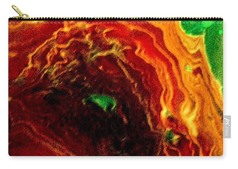Fire Carry-all Pouch featuring the painting Raging Inferno by Anna Adams