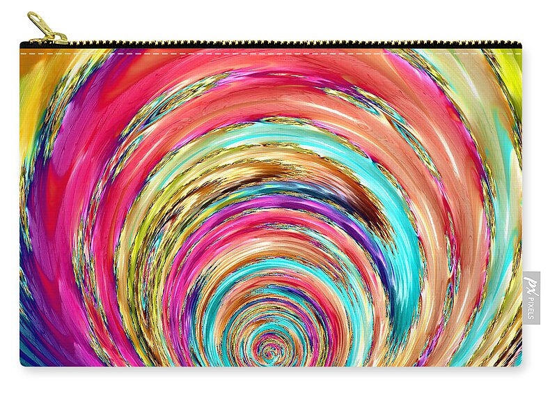 Circle Zip Pouch featuring the photograph Rainbow Circle by Barbara Zahno