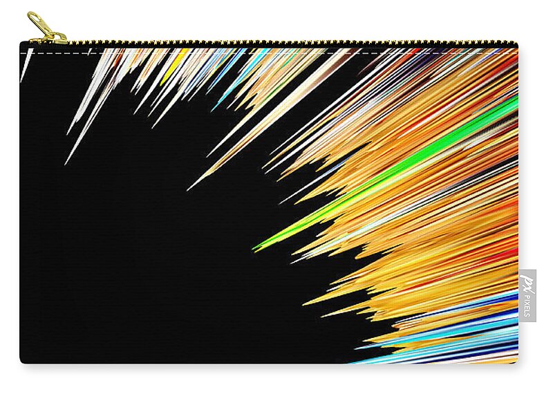 Rainbow Zip Pouch featuring the digital art Rainbow, Explosion by Scott S Baker
