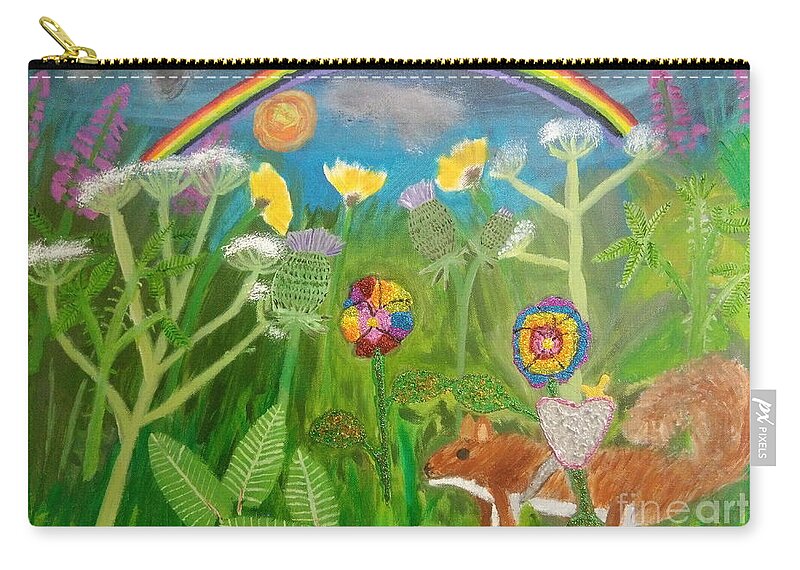 Lgbtq Carry-all Pouch featuring the painting Rainbow Hero by David Westwood