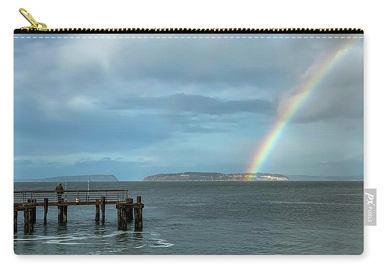 Rainbow Zip Pouch featuring the photograph Rainbow I by Anamar Pictures