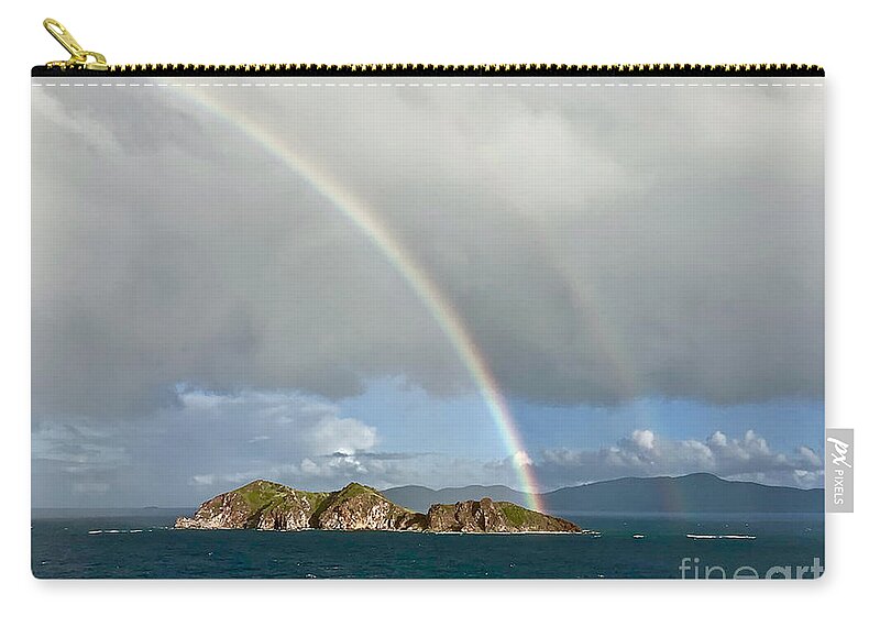 Rainbow Zip Pouch featuring the photograph Rainbow Island by Kate Purdy