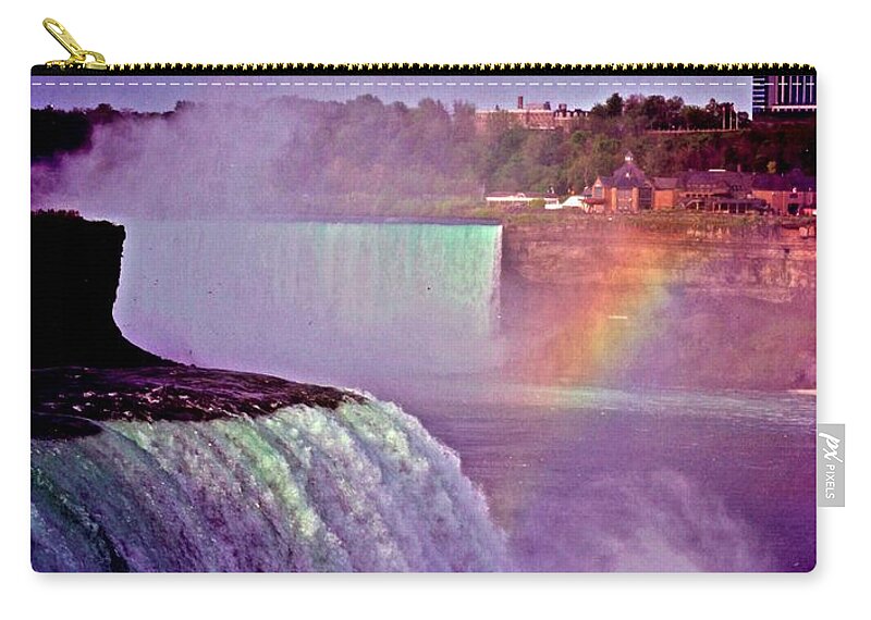 Rainbow Carry-all Pouch featuring the photograph Rainbow over the Niagara Falls by Bess Carter
