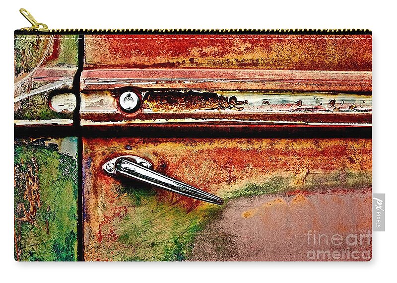 Rust Zip Pouch featuring the photograph Rainbow Rust by Linda Bianic